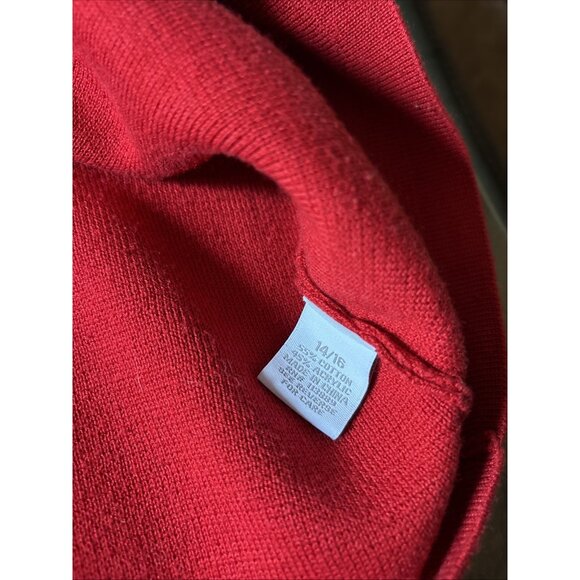 Dressbarn Woman Red Thick Sweater Size 14-16 - Picture 7 of 7